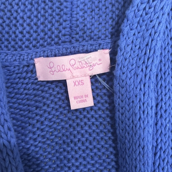 Lilly pulitzer blue purple open knit cardigan Sz XXS - Picture 2 of 7